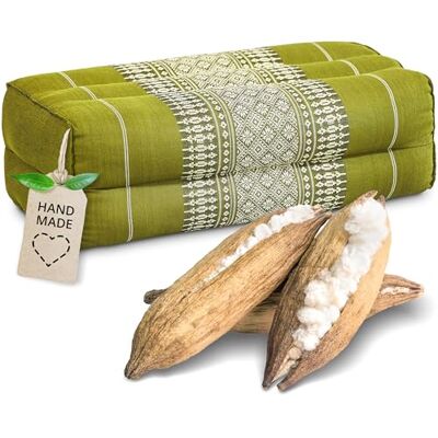 livasia Bloco de ioga 17 x 34 x 12 cm almofada de meditação com kapok, Bolster retangular, acessório ioga pilates, almofada cervical, almofada tailandesa artesanal livasia Bloco de ioga 17 x 34 x 12 cm almofada de meditação com kapok, Bolster retangular, acessório ioga pilates, almofada cervical, almofada tailandesa artesanal