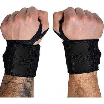 Gymreapers Pulseiras para levantamento de pesos (grau de competência) suporte de pulso de qualidade profissional de 18" com laço para polegar resistente- o melhor invólucro para levantamento de pesos Gymreapers Pulseiras para levantamento de pesos (grau de competência) suporte de pulso de qualidade profissional de 18" com laço para polegar resistente- o melhor invólucro para levantamento de pesos
