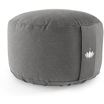 Lotuscrafts Almofada Redonda de Chão para Meditação e Ioga Lotus Altura 20 cm Enchimento com Cascas de Espelta Capa em Algodão Lavável Certificado Gots Lotuscrafts Almofada Redonda de Chão para Meditação e Ioga Lotus Altura 20 cm Enchimento com Cascas de Espelta Capa em Algodão Lavável Certificado Gots
