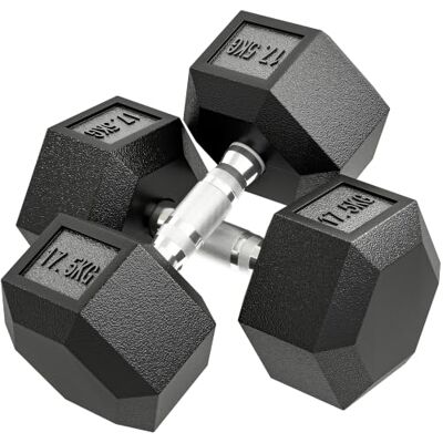 HOMCOM 2x4/5/6/8/10/12,5/15/17,5 kg Conjunto de mangas hexagonais Ferro fundido, revestimentos de borracha, conjunto de pesos com barras de conexão, treino em casa, ginásio HOMCOM 2x4/5/6/8/10/12,5/15/17,5 kg Conjunto de mangas hexagonais Ferro fundido, revestimentos de borracha, conjunto de pesos com barras de conexão, treino em casa, ginásio