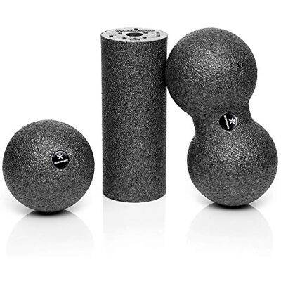 BODYMATE Bola de massagem preta, bola de massagem para treino miofascial, diâmetro 8 cm BODYMATE Bola de massagem preta, bola de massagem para treino miofascial, diâmetro 8 cm