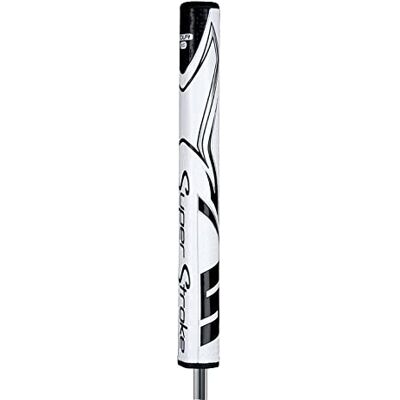 Super Stroke Zenergy Tour 3.0 Punho para taco de golfe com tecnologia SPYNE No Taper, novo texturizado multizona e Tech-Port, branco/preto Super Stroke Zenergy Tour 3.0 Punho para taco de golfe com tecnologia SPYNE No Taper, novo texturizado multizona e Tech-Port, branco/preto