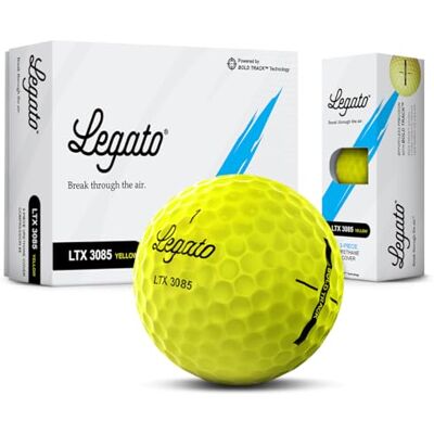 Legato Bolas de golfe LTX3085 Desenhadas para ajudar os jogadores a superar 90 Distância maximizada com uma sensação mais macia, 3 peças, capa de uretano 85 compressões Legato Bolas de golfe LTX3085 Desenhadas para ajudar os jogadores a superar 90 Distância maximizada com uma sensação mais macia, 3 peças, capa de uretano 85 compressões
