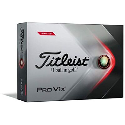 Titleist Pro V1X bola de golfe de alta qualidade, homens, branco, padrão Titleist Pro V1X bola de golfe de alta qualidade, homens, branco, padrão