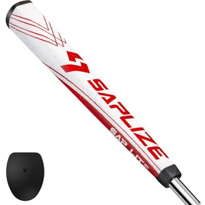 SAPLIZE Punho de Putter de golfe, tamanho médio, punhos de golfe leves, padrão antiderrapante em forma de pistola, excelente empurrão para golfistas SAPLIZE Punho de Putter de golfe, tamanho médio, punhos de golfe leves, padrão antiderrapante em forma de pistola, excelente empurrão para golfistas