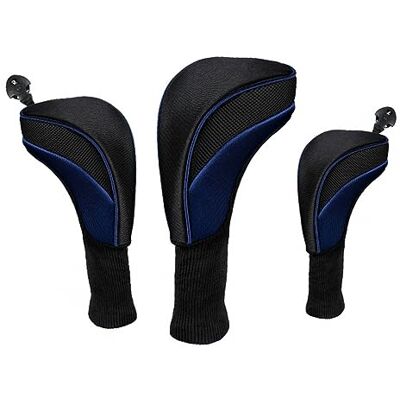 DONGKER Capas de cabeça de corrida de 3 unidades Driver Wood Head Club capas Equipment Pole Protection, cobertura para a cabeça Golf Putter DONGKER Capas de cabeça de corrida de 3 unidades Driver Wood Head Club capas Equipment Pole Protection, cobertura para a cabeça Golf Putter