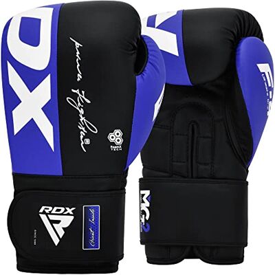 RDX Luvas de boxe Maya Hide couro treino luvas de Muay Thai, Sparring, Kickboxing, artes marciais, saco luvas de boxe, MMA, ginástica treinos homens mulheres 8 10 12 14, 16 OZ RDX Luvas de boxe Maya Hide couro treino luvas de Muay Thai, Sparring, Kickboxing, artes marciais, saco luvas de boxe, MMA, ginástica treinos homens mulheres 8 10 12 14, 16 OZ