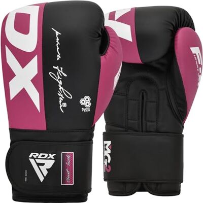RDX Luvas de boxe Maya Hide couro treino luvas de Muay Thai, Sparring, Kickboxing, artes marciais, saco luvas de boxe, MMA, ginástica treinos homens mulheres 8 10 12 14, 16 OZ RDX Luvas de boxe Maya Hide couro treino luvas de Muay Thai, Sparring, Kickboxing, artes marciais, saco luvas de boxe, MMA, ginástica treinos homens mulheres 8 10 12 14, 16 OZ