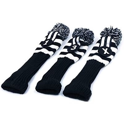 ANCLLO Embalagem de 3 capas para cabeça de taco de golfe que se adaptam bem ao condutor (460 cc) Fairway, a troca perfeita para saco de golfe ANCLLO Embalagem de 3 capas para cabeça de taco de golfe que se adaptam bem ao condutor (460 cc) Fairway, a troca perfeita para saco de golfe