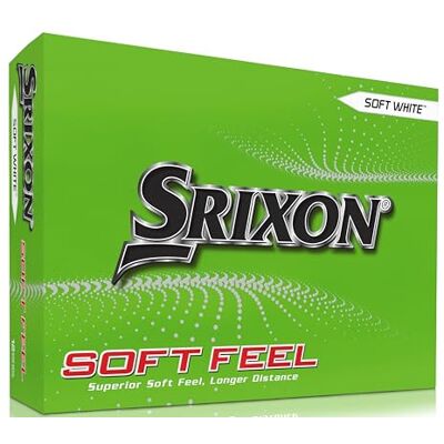 Srixon Soft Feel_13 & 14 Pelotas de Golf ultrassuaves e duráveis Trajetória Estável e Giro Controlado Sensação e Controlo Premium em Todo o Green Amarelo/Branco Srixon Soft Feel_13 & 14 Pelotas de Golf ultrassuaves e duráveis Trajetória Estável e Giro Controlado Sensação e Controlo Premium em Todo o Green Amarelo/Branco