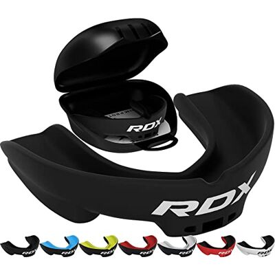 RDX Bucais protetores, bocais unissexo boxe MMA desportos de contacto treino Muay Thai, Karate Kickboxing Hockey, com um estojo de armazenamento completo, adultos com mais de 12 anos RDX Bucais protetores, bocais unissexo boxe MMA desportos de contacto treino Muay Thai, Karate Kickboxing Hockey, com um estojo de armazenamento completo, adultos com mais de 12 anos