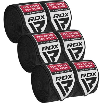 RDX Luvas interiores de boxe de boxe, 4,5 metros de 180 polegadas elástico correia de pulso suporte fita, ligadura envoltórios protetores, muay thai MMA Kick Boxing artes marciais treino Hand Wraps RDX Luvas interiores de boxe de boxe, 4,5 metros de 180 polegadas elástico correia de pulso suporte fita, ligadura envoltórios protetores, muay thai MMA Kick Boxing artes marciais treino Hand Wraps