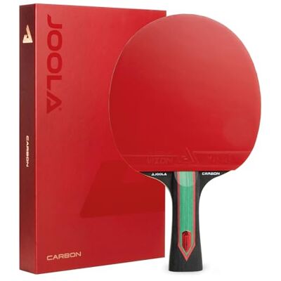 JOOLA Raquete de ténis de mesa Red Carbon Control – Raquete de ténis de mesa com revestimento Vizon e caixa magnética JOOLA Raquete de ténis de mesa Red Carbon Control – Raquete de ténis de mesa com revestimento Vizon e caixa magnética