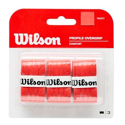 Wilson Profile 3 Pack, Overgrip Para Raquete Unisex Adulto, Rosso (Vermelho), Pacote Wilson Profile 3 Pack, Overgrip Para Raquete Unisex Adulto, Rosso (Vermelho), Pacote