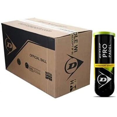 Dunlop , Bola Pro Padel Pack (3 x 24) embalagem de 24 unidades x 3 bolas totais de bolas 72 Dunlop , Bola Pro Padel Pack (3 x 24) embalagem de 24 unidades x 3 bolas totais de bolas 72