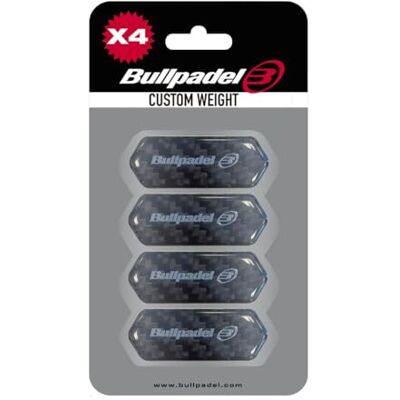 Bullpadel Blister (4 UDS) Protetor Personalizado de Peso Preto Bullpadel Blister (4 UDS) Protetor Personalizado de Peso Preto