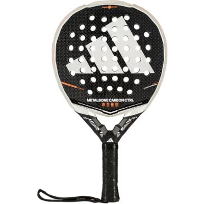 Adidas Pá de padel Metalbone Carbon Ctrl 2026, preto, forma redonda, borracha eva Soft Performance, fibra de carbono aluminizado 6k Adidas Pá de padel Metalbone Carbon Ctrl 2026, preto, forma redonda, borracha eva Soft Performance, fibra de carbono aluminizado 6k