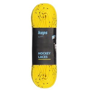 Kaps Cordões impermeáveis de poliéster para patinagem, resistência excecional à tração, 190 daN, resistentes à água, para patins de hóquei no gelo, Amarelo e preto, 182 CM Kaps Cordões impermeáveis de poliéster para patinagem, resistência excecional à tração, 190 daN, resistentes à água, para patins de hóquei no gelo, Amarelo e preto, 182 CM