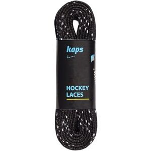 Kaps Cordões de poliéster impermeáveis força de tensão superior 190 daN resistentes à água para patins de hóquei no gelo, Preto e branco Kaps Cordões de poliéster impermeáveis força de tensão superior 190 daN resistentes à água para patins de hóquei no gelo, Preto e branco