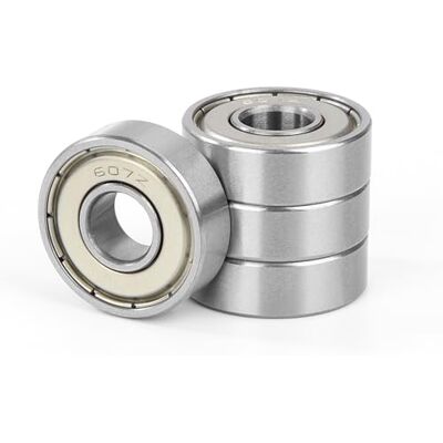 Jesustree 4 peças, 607ZZ rolamentos de esferas em miniatura, 7 x 19 x 6 mm, rolamento de esferas com ranhura profunda, aço cromado, dupla blindagem de metal, 607-2Z, para skate, patinadores, patinetes Jesustree 4 peças, 607ZZ rolamentos de esferas em miniatura, 7 x 19 x 6 mm, rolamento de esferas com ranhura profunda, aço cromado, dupla blindagem de metal, 607-2Z, para skate, patinadores, patinetes