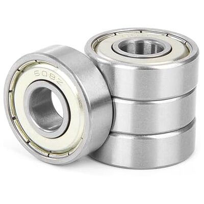 Jesustree 4 peças 608ZZ rolamentos de esferas em miniatura, 8 x 22 x 7 mm, rolamento de esferas com ranhura profunda, aço cromado, dupla blindagem de metal, 608-2Z, para skate, patinadores, patinetes Jesustree 4 peças 608ZZ rolamentos de esferas em miniatura, 8 x 22 x 7 mm, rolamento de esferas com ranhura profunda, aço cromado, dupla blindagem de metal, 608-2Z, para skate, patinadores, patinetes