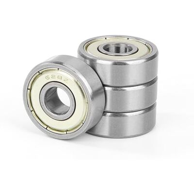 Jesustree 4 peças 628ZZ rolamentos de esferas em miniatura, 8 x 24 x 8 mm, rolamento de esferas com ranhura profunda, aço cromado, dupla blindagem de metal, 628-2Z, para skate, patinadores, patinetes Jesustree 4 peças 628ZZ rolamentos de esferas em miniatura, 8 x 24 x 8 mm, rolamento de esferas com ranhura profunda, aço cromado, dupla blindagem de metal, 628-2Z, para skate, patinadores, patinetes