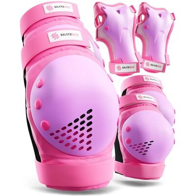 SKATEWIZ Joelheiras Menino Patinagem Menina Joelheiras Menina, Patins de Gelo Proteções Criança Proteção Skateboard e Patinagem em Linha SMASH Tamanho M/L Rosa e Roxo SKATEWIZ Joelheiras Menino Patinagem Menina Joelheiras Menina, Patins de Gelo Proteções Criança Proteção Skateboard e Patinagem em Linha SMASH Tamanho M/L Rosa e Roxo