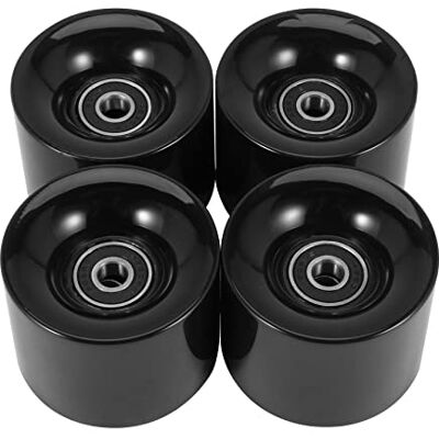 Giilayky Embalagem de 4 rodas de skate de 60 mm + rolamentos ABEC-9 de aço e roda espaçadora Cruiser Giilayky Embalagem de 4 rodas de skate de 60 mm + rolamentos ABEC-9 de aço e roda espaçadora Cruiser