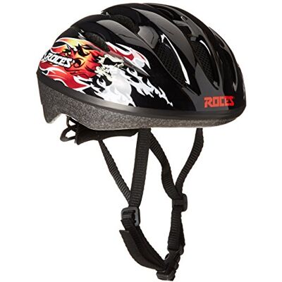 Roces Flames 5.0 Boy capacete, capacete juvenil de fitness, preto/vermelho, MJR Roces Flames 5.0 Boy capacete, capacete juvenil de fitness, preto/vermelho, MJR