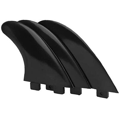 POFET Conjunto de 3 barbatanas para prancha de surf, preto, branco, verde, com base G5 POFET Conjunto de 3 barbatanas para prancha de surf, preto, branco, verde, com base G5