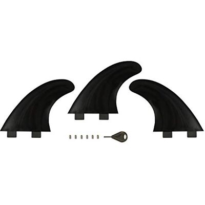 iBOARD Aletas FCS para prancha de surf para longboard e shortboard, 3 barbatanas incluídas iBOARD Aletas FCS para prancha de surf para longboard e shortboard, 3 barbatanas incluídas