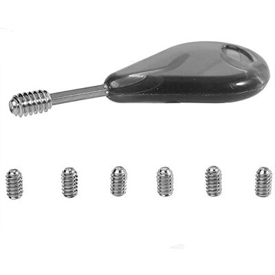 Tbest Parafuso, chave de aba abas de prancha de surf chave de substituição para quilha, prancha de surf Fin Key chave de aba de surf aba substituição acessório com 6 unidades Grub Screws 5 cm Tbest Parafuso, chave de aba abas de prancha de surf chave de substituição para quilha, prancha de surf Fin Key chave de aba de surf aba substituição acessório com 6 unidades Grub Screws 5 cm