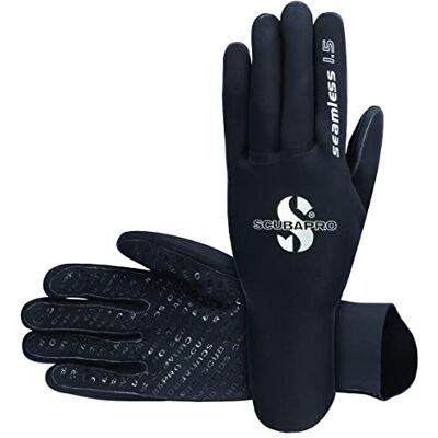 SCUBAPRO Luvas sem costura 1,5 mm, preto, tamanho L SCUBAPRO Luvas sem costura 1,5 mm, preto, tamanho L
