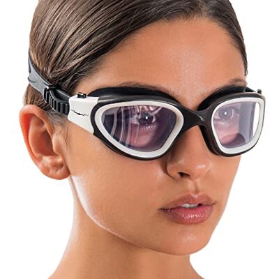 AqtivAqua DX Óculos de natação para homem óculos de piscina para menino e mulher menina (branco, claro) AqtivAqua DX Óculos de natação para homem óculos de piscina para menino e mulher menina (branco, claro)