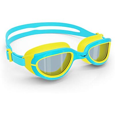 AqtivAqua JR Óculos natação menino menina óculos piscina crianças (azul claro/amarelo) AqtivAqua JR Óculos natação menino menina óculos piscina crianças (azul claro/amarelo)