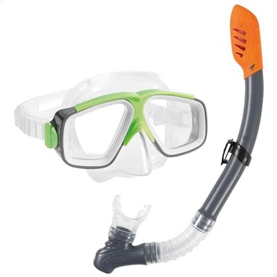 Intex Tubo e máscara de mergulho policarbonato Surf Rider + 8 anos Intex Tubo e máscara de mergulho policarbonato Surf Rider + 8 anos