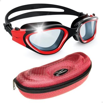 AqtivAqua DX Óculos de natação para homem óculos de piscina menino mulher menina (vermelho, claro) AqtivAqua DX Óculos de natação para homem óculos de piscina menino mulher menina (vermelho, claro)