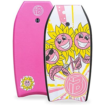 iBOARD Placa de bodyboard leve de 33 polegadas com capa de EPS, correia de alta qualidade e alça de pulso para crianças iBOARD Placa de bodyboard leve de 33 polegadas com capa de EPS, correia de alta qualidade e alça de pulso para crianças