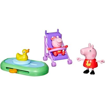 Peppa Pig Hasbro, Peppa e Evie vão ao parque, carrinhos de brinquedo para meninas e meninos de 3 anos ou mais, bonecos, multicoloridos, pátito, acessórios para casa de bonecas, ideia de presente Peppa Pig Hasbro, Peppa e Evie vão ao parque, carrinhos de brinquedo para meninas e meninos de 3 anos ou mais, bonecos, multicoloridos, pátito, acessórios para casa de bonecas, ideia de presente