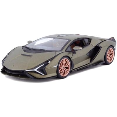 Bburago Lamborghini Sian FKP 37 escala 1:24, réplica Diecast com abertura de portas, variedade aleatória, licença oficial Lamborghini Bburago Lamborghini Sian FKP 37 escala 1:24, réplica Diecast com abertura de portas, variedade aleatória, licença oficial Lamborghini