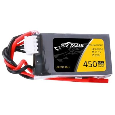 TATTU 3S 450 mAh Bateria Lipo 11,1 V 75C com conector JST para drone UAV, quadricóptero RC, multirrotor, FPV TATTU 3S 450 mAh Bateria Lipo 11,1 V 75C com conector JST para drone UAV, quadricóptero RC, multirrotor, FPV