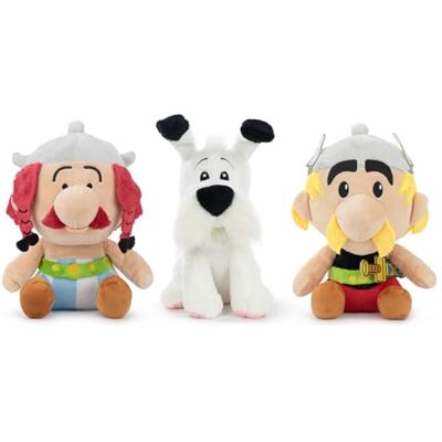 BARRADO Peluches Astérix, Obélix, Ideáfix Pacote de 3 modelos BARRADO Peluches Astérix, Obélix, Ideáfix Pacote de 3 modelos