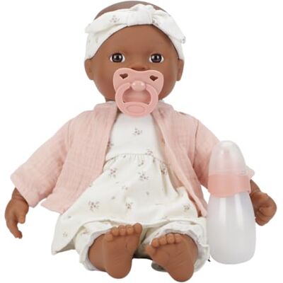 Little Dutch Boneca de bebé Noa, conjunto de 7 peças (roupa para bonecas, chupeta e garrafa), olhos castanhos e corpo macio, 36 cm, a partir dos 18 meses Little Dutch Boneca de bebé Noa, conjunto de 7 peças (roupa para bonecas, chupeta e garrafa), olhos castanhos e corpo macio, 36 cm, a partir dos 18 meses