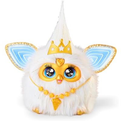 Furby Brilho dourado, peluche interativo versão francesa Furby Brilho dourado, peluche interativo versão francesa