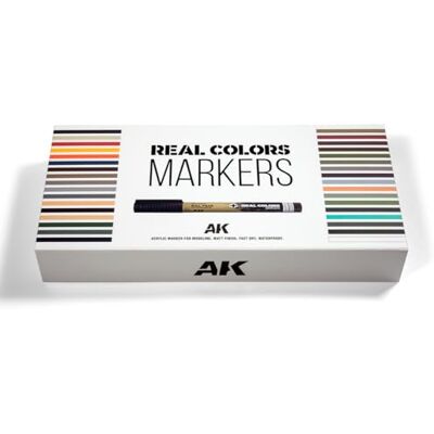 AK Interactive Caixa Especial 34 Cores Reais Marcadores AK Interactive Caixa Especial 34 Cores Reais Marcadores