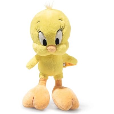 Steiff Peluche Tweety, peluche adorável, para meninos e meninas, amigos, peluche 20 cm, amarelo, 024184 Steiff Peluche Tweety, peluche adorável, para meninos e meninas, amigos, peluche 20 cm, amarelo, 024184
