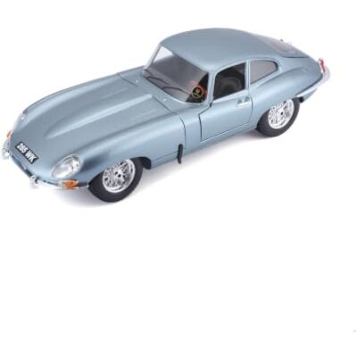 Bburago Jaguar E Coupe 1961 em escala 1:18 e azul claro (18-B), multicolor, cor / modelo sortido Bburago Jaguar E Coupe 1961 em escala 1:18 e azul claro (18-B), multicolor, cor / modelo sortido