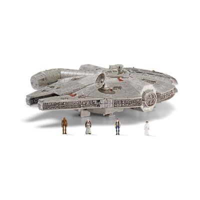 Jazwares Star Wars Micro Galaxy Squadron Assault Class Millennium Falcon – Veículo de 7 polegadas com figuras micro de 1 polegada de Han Solo, Chewbacca, Princesa Leia e OBI-WAN Kenobi Jazwares Star Wars Micro Galaxy Squadron Assault Class Millennium Falcon – Veículo de 7 polegadas com figuras micro de 1 polegada de Han Solo, Chewbacca, Princesa Leia e OBI-WAN Kenobi