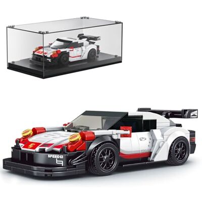 Mould King Speed Champions Racing Car Building Blocks 911 RSR com vitrina acrílica modelos de carros para colecionar (349 peças) Mould King Speed Champions Racing Car Building Blocks 911 RSR com vitrina acrílica modelos de carros para colecionar (349 peças)