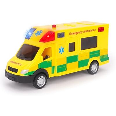 Toyland ® Ambulância brinquedo de emergência com luz e som, escala 1:40, veículo de jogo, a partir dos 3 anos Toyland ® Ambulância brinquedo de emergência com luz e som, escala 1:40, veículo de jogo, a partir dos 3 anos
